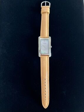 Croton Mother of Pearl Stainless Steel Women’s Tank Watch